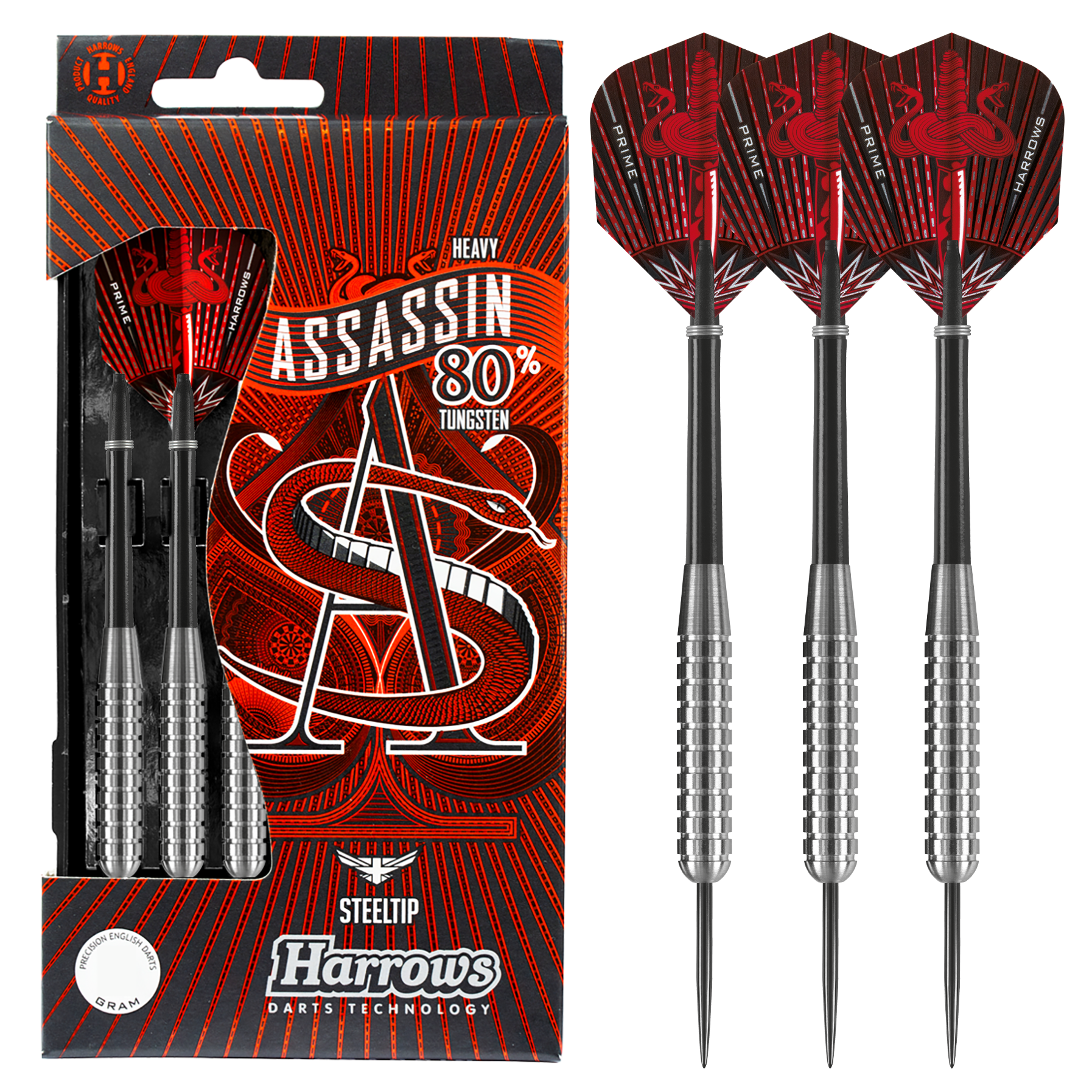 Assassin 80% 30gR Steel Tip Darts