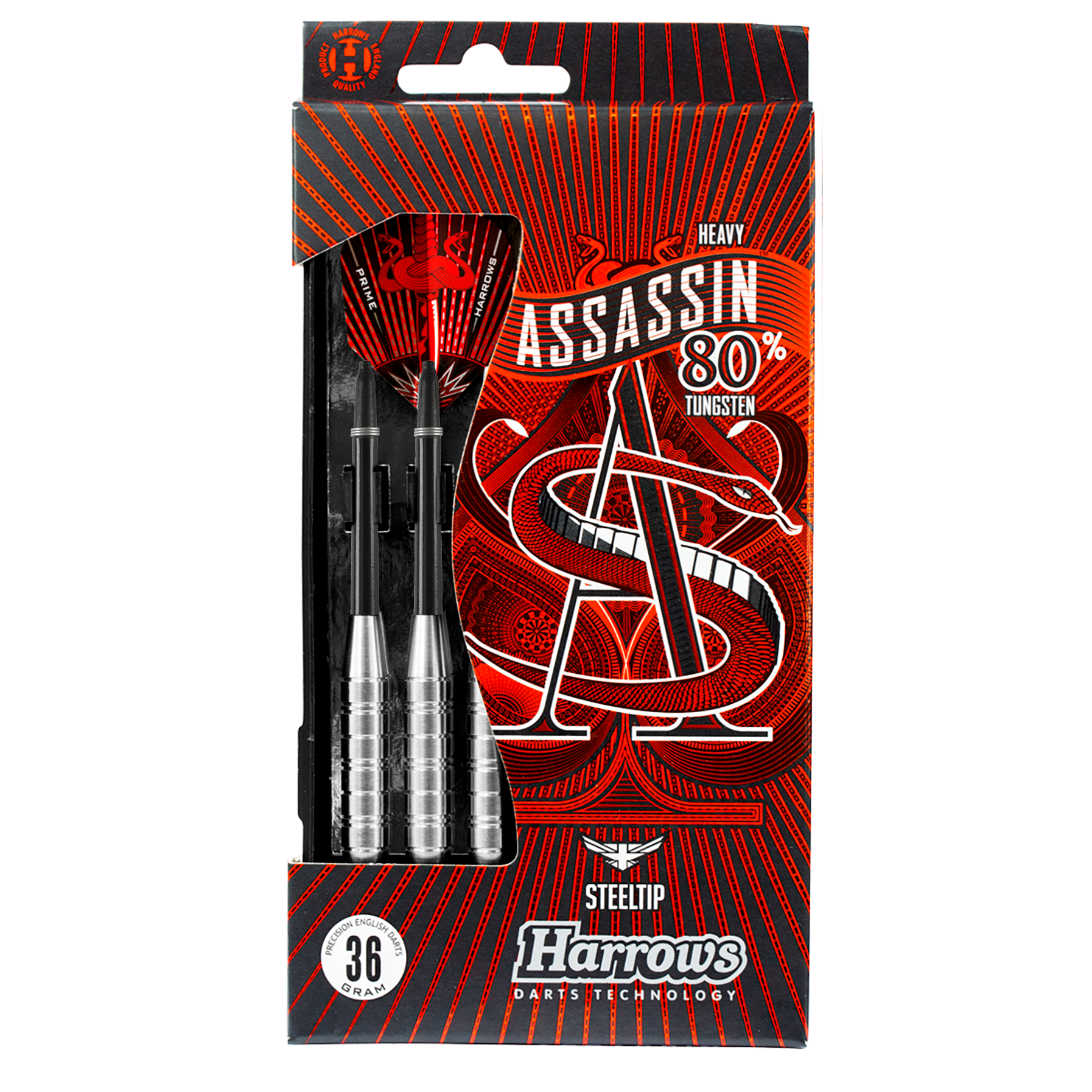 Assassin 80% 36gR Steel Tip Darts