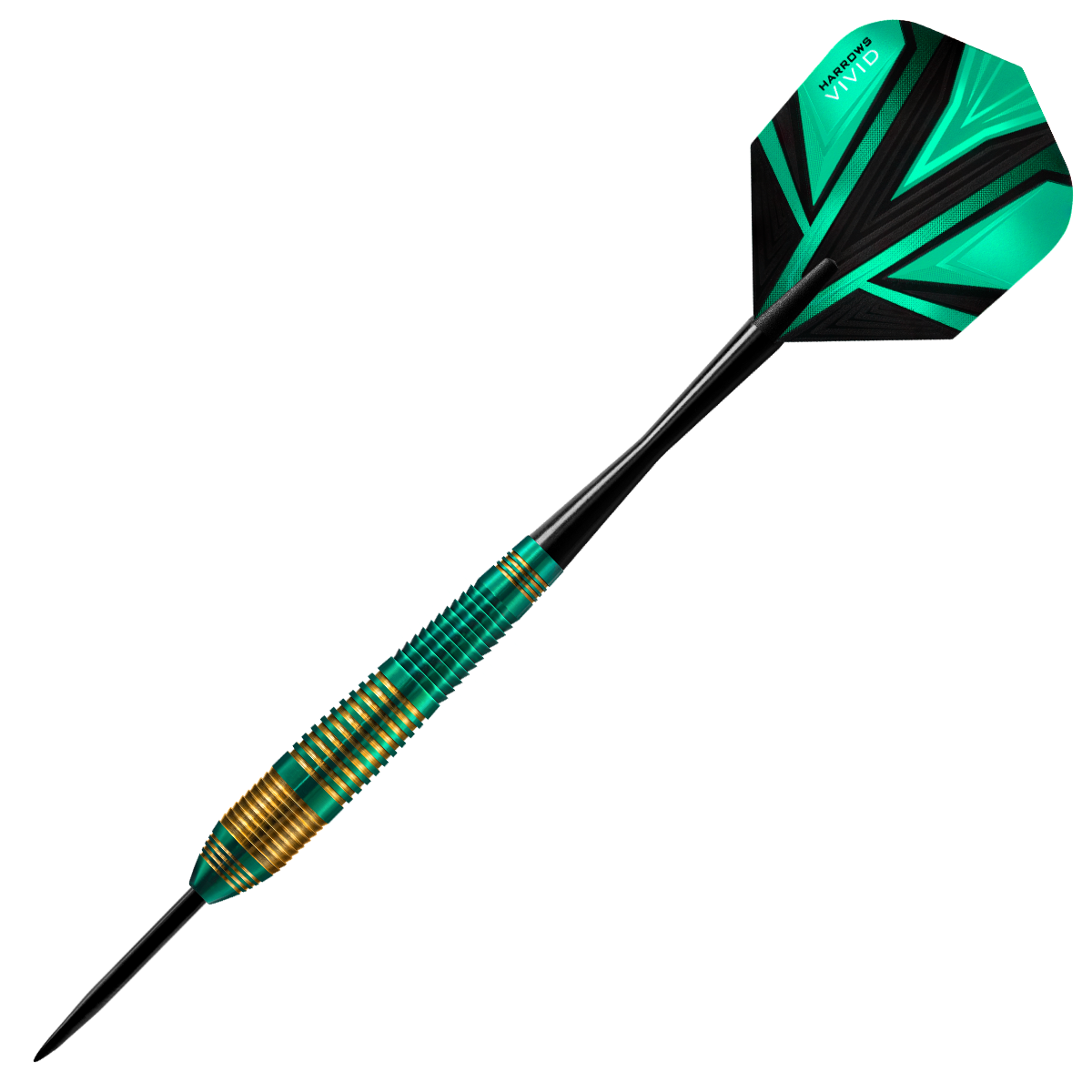 Vivid Brass - Green Steel Tip Darts