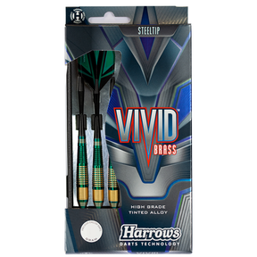 Vivid Brass - Green Steel Tip Darts