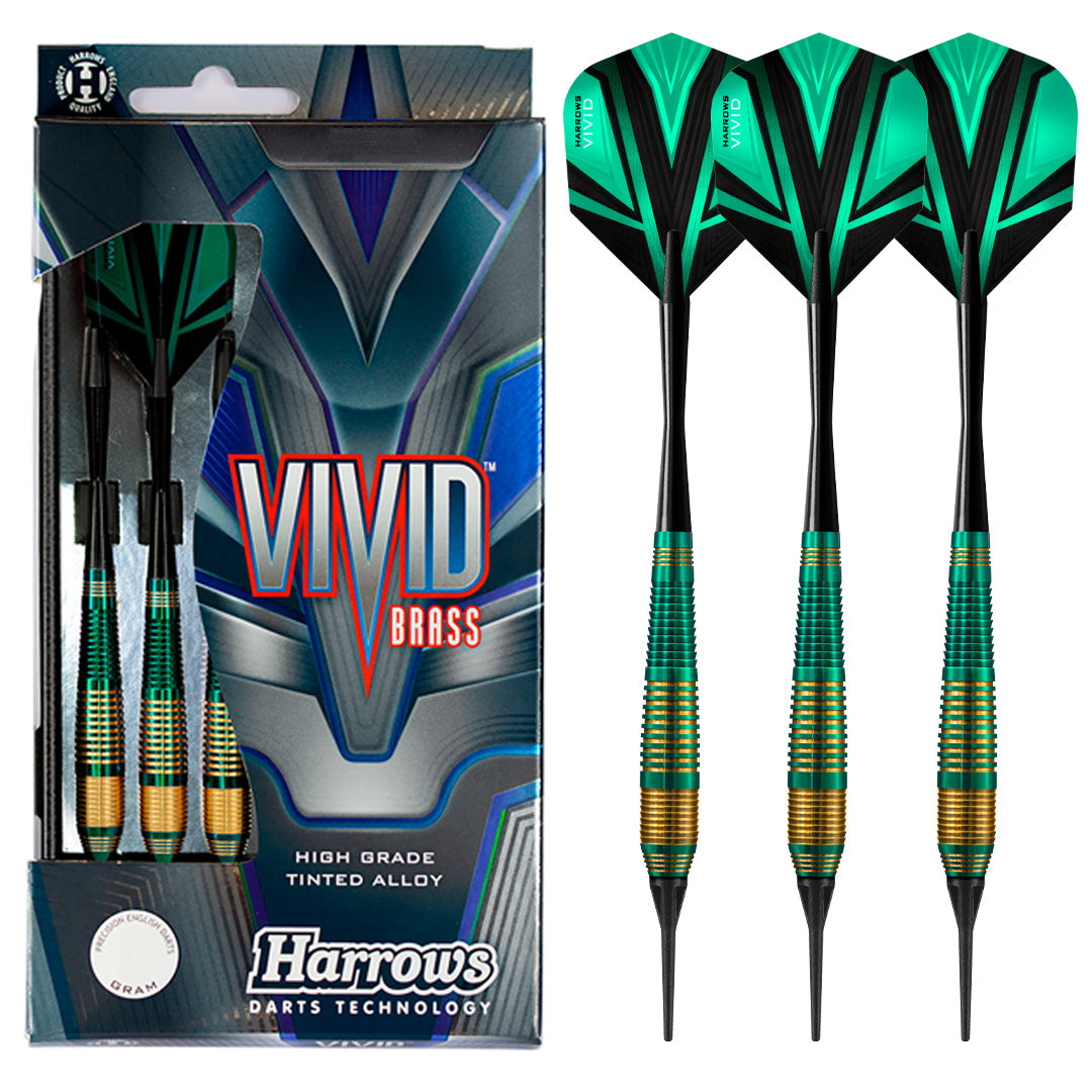 Vivid Brass - Green Soft Tip Darts