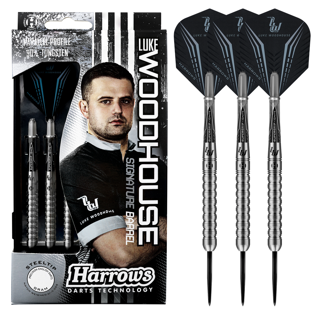 Luke Woodhouse 90 Steel Tip Darts